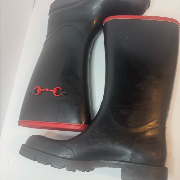 Gucci Black and Red Tall Rain Boots Size EU41 - Picture 7 of 10